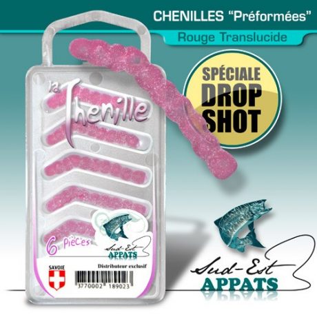Chenilles par 6 “Drop” Couleur : ROUGE TRANSLUCIDE