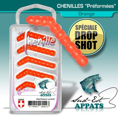 Chenilles par 6 “Drop” Couleur : ORANGE - 100 20 150