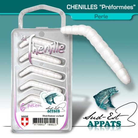 Chenilles par 6 - couleur PERLE