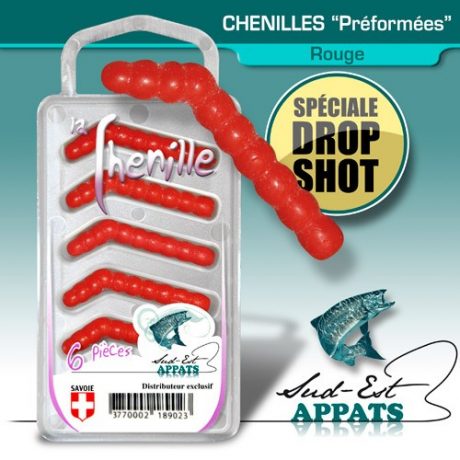 Chenilles par 6 “Drop” Couleur : Rouge