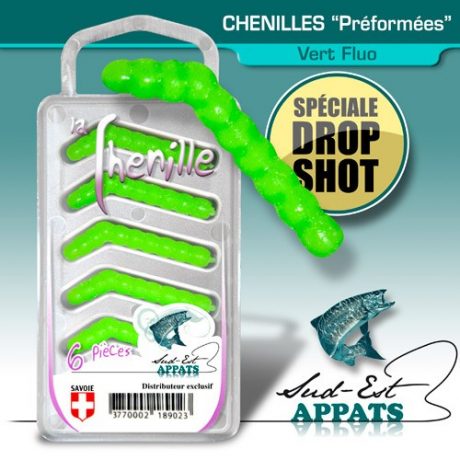 Chenilles par 6 “Drop” Couleur : VERT FLUO