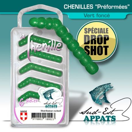 Chenilles par 6 “Drop” Couleur : VERT FONCE